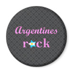 Argentines Rock - Cute Pink Fridge Magnets