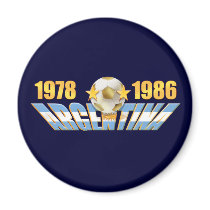 Argentinian flag 1978 1986 World Champions gear Fridge Magnets