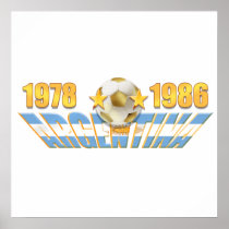 Argentinian flag 1978 1986 World Champions gear Posters