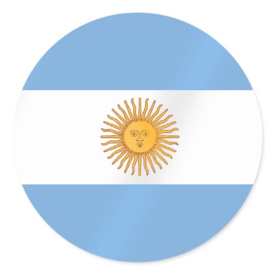 Argentinian flag of Argentina Albicelestes Gifts Round Sticker by SoccerJersey