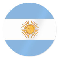Argentinian flag of Argentina Albicelestes Gifts Round Stickers
