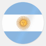Argentinian flag of Argentina Albicelestes Gifts Round Stickers