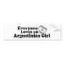 Argentinian Girl Bumper Sticker