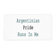Argentinian Pride Runs In Me Shipping Label