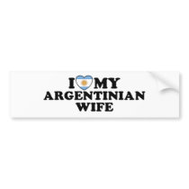 Argentinian  Wife Bumper Sticker