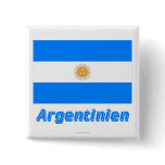 Argentinien Flagge mit deutschem Namen Pin
