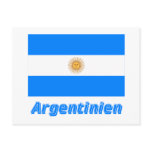 Argentinien Flagge mit deutschem Namen Post Cards