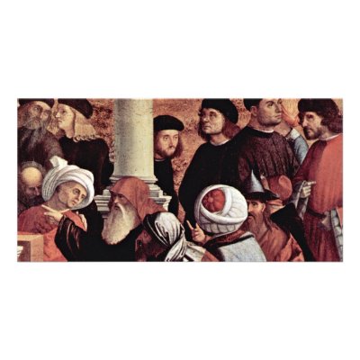 Argument Of St. Stephen Detail By Carpaccio Vittor Personalized Photo Card by Artcollection