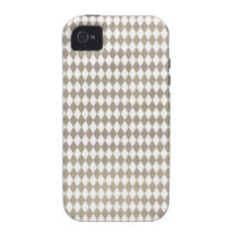 argyle09-tan ARGYLE PATTERN LIGHT GREY GRAY TAN DI iPhone 4 Case