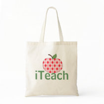 Argyle Apple iTeach Teacher's Tote Bag bags