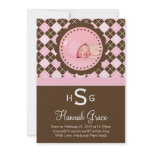 Argyle Baby Announcement Cards w/matching Envelope