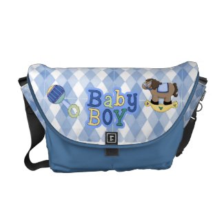 Argyle Baby Diaper Messenger Bag