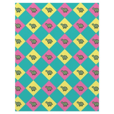 Argyle blue turtle pattern full color flyer by Brothergravydesigns