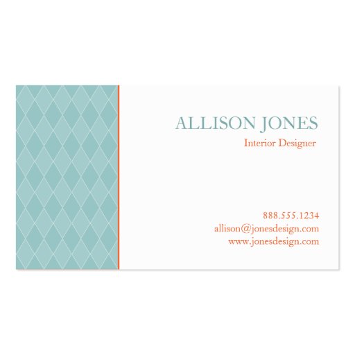 Argyle & Co. Earthy Chic Business Card (back side)