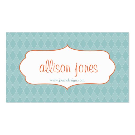 Argyle & Co. Earthy Chic Business Card (front side)