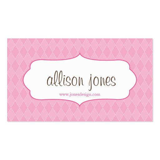 Argyle & Co. Pink Chic Business Card