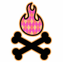 Argyle Flame and Crossbones photo sculptures by doonidesigns Argyle Flame and Crossbones photo sculptures