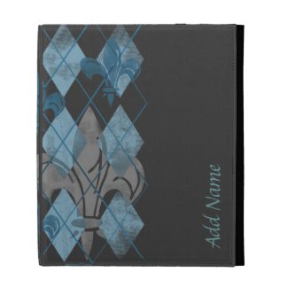 Argyle Fleur de lis Custom iPad Case