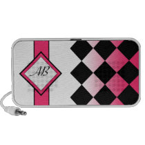 Argyle Initials Berry Doodle Speaker speakers