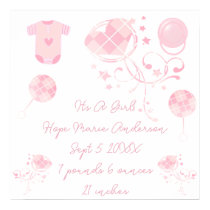 Argyle - It's A Girl New Baby Announcement Poster posters by samack Argyle - It's A Girl New Baby Announcement Poster posters