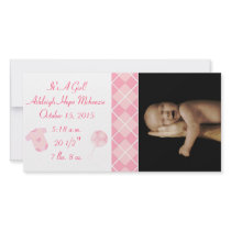 Argyle - It's A Girl... Our Precious Little Pearl photo cards by samack Argyle - It's A Girl... Our Precious Little Pearl photo cards