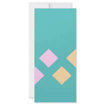 personalize, dooni designs, customize, abstract, digital art, vector, argyle, pattern, preppy, prep, pastel, geek, geeky, dorky, Rack Card with custom graphic design