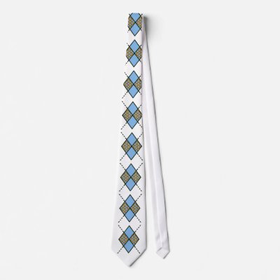 Argyle pattern necktie - Blue by ArtbyJean