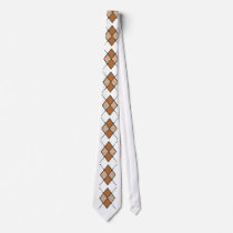Argyle pattern necktie - Brown