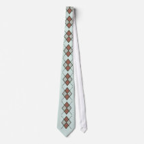 Argyle pattern necktie - Brown