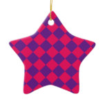 Argyle Pattern Star Ornament