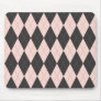 Argyle Pink and Black Design Mouse Pads