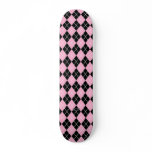 Argyle (pink and black) - Skateboard