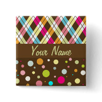 Argyle Polka Dots Pin