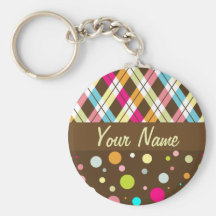 Argyle Polka Dots Key Chains