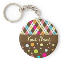 Argyle Polka Dots Key Chains