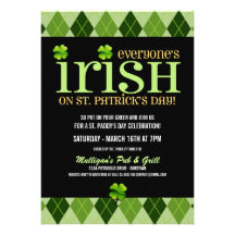 Argyle St. Patricks Day Party Invitations