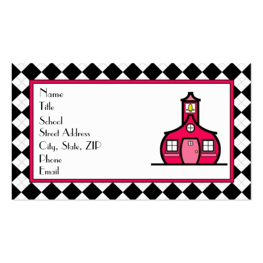 Argyle Teacher Business Card (front side)