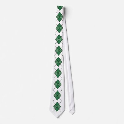 Argyle Tie - Green 1 by ArtbyJean