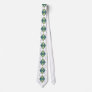 Argyle Tie - Green 3 with navy blue plaid