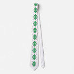 Argyle Tie - Green 4 with stripes