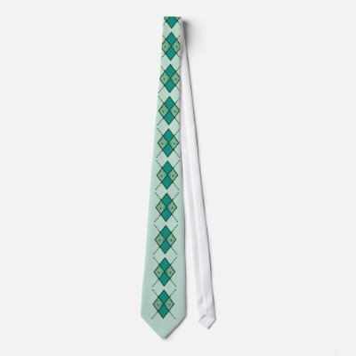 Argyle Tie - Green 7 with pattern by ArtbyJean