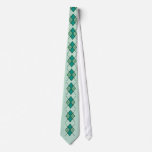 Argyle Tie - Green 7 with pattern