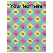 Argyle turtle pattern on blue custom flyer