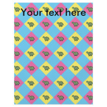 Argyle turtle pattern on blue personalized flyer