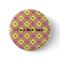 Argyle turtle pattern on brown buttons
