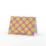 Argyle turtle pattern on brown card