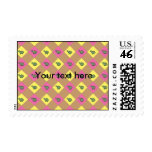 Argyle turtle pattern on brown postage