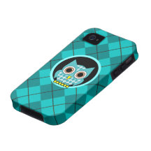 argyle with owl iPhone 4/4S cover