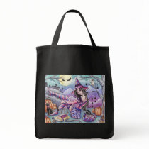 Aria - School Witch Tote Bag by nikkiburnette Aria - School Witch Tote Bag