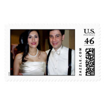 ariana's wedding postage stamp